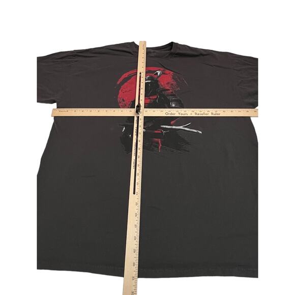 Samurai Warrior T-Shirt XXL Gray Graphic Tee Japan Art Style - Japanese Warrior - Picture 6 of 6